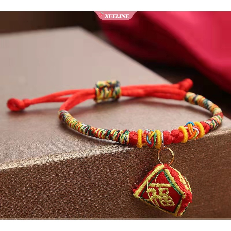 Festival Perahu Naga Gelang Tali Merah Buatan Tangan Kepala Harimau zongzi Kecil adjustable Tali Warna-Warni Gelang Bordir Tali Perdamaian [ZXL]