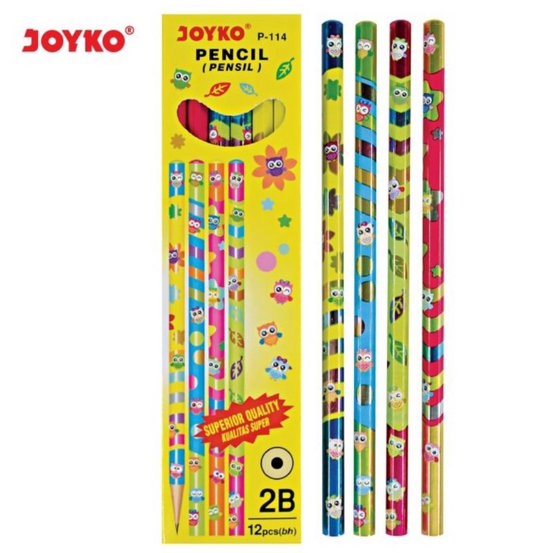 

Pensil 2B Joyko P-114 2B Motif Owl ( 1 Pack / 12 Pcs) Kualitas Super