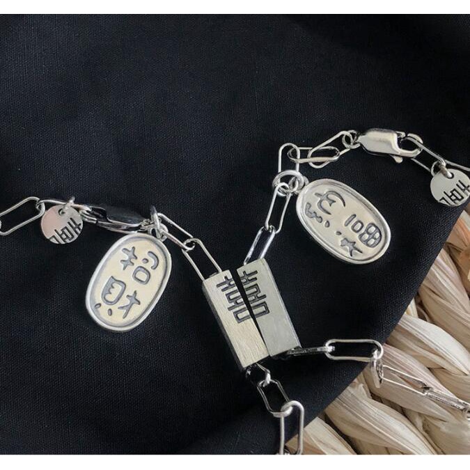 Gelang Pasangan Zhaocai Nafu Xizi Magnet Attraction Gelang Desain Hutan Pribadi Pria Dan Wanita