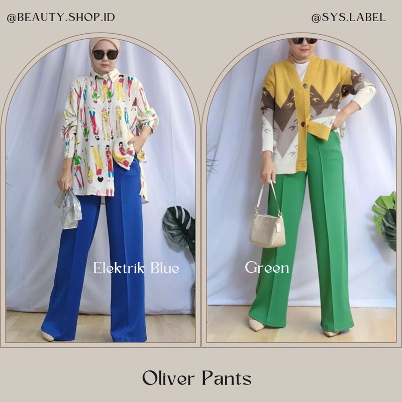 SYS.LABEL - Oliver Pants - Celana Kulot Wanita A1