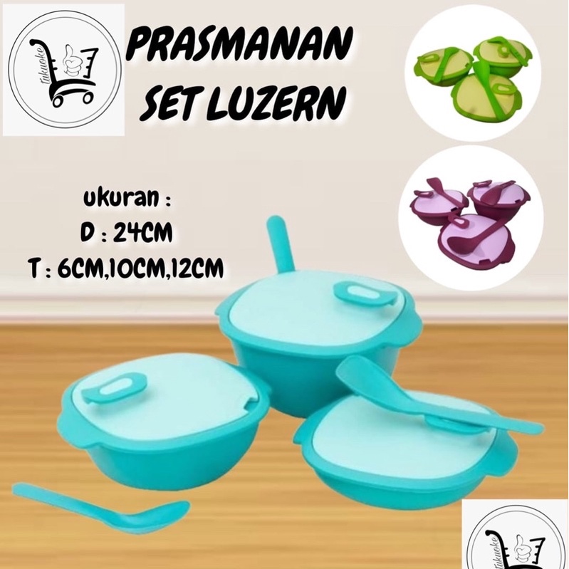 Tempat Wadah Sayur Luzern Set Prasmanan Wadah Saji Prasmanan Set Isi 3 Bonus Sendok Baki Kotak Sayur Multifungsi Serbaguna