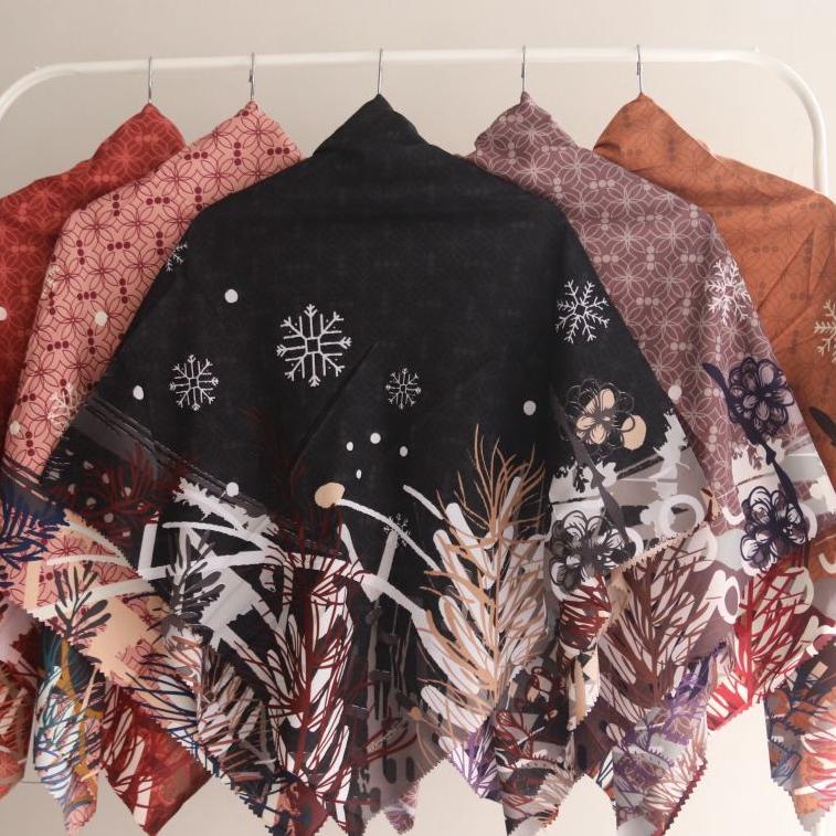 [L-Q8Q] ㊚] H159 - Segiempat Voal Syari 130x130 / Hijab Segiempat Syari / Jilbab Segi Empat Jumbo Mot