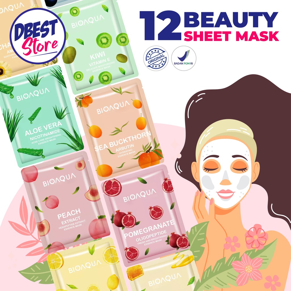 Masker Wajah Anti Penuaan 12 Varian BPOM