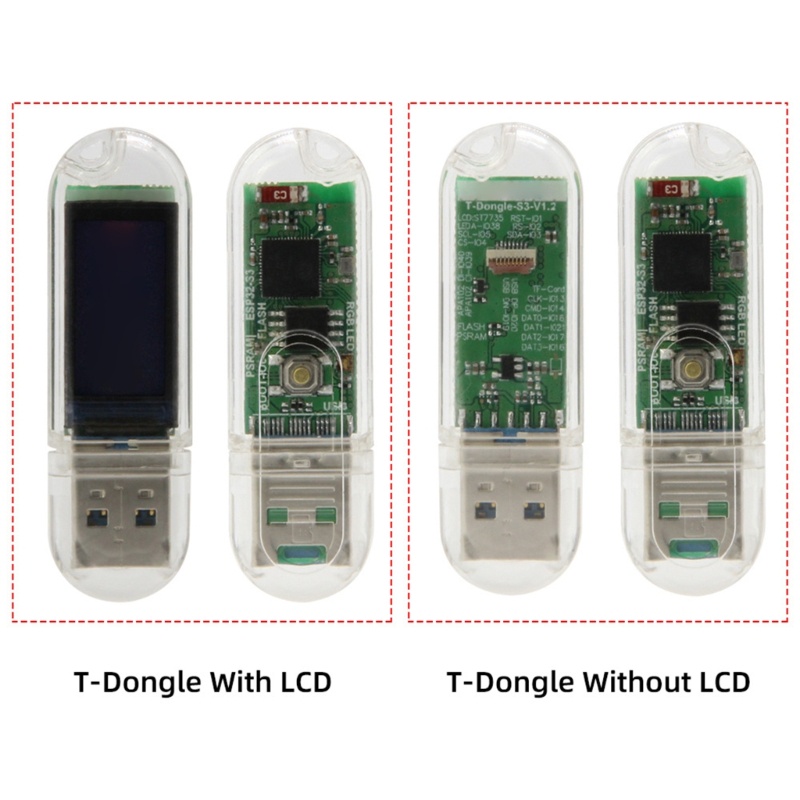 Btsg T-Dongle-S3 Papan Pengembangan 0.96in ST7735 IPS LCD WiFi Bluetooth-Kompatibel TF