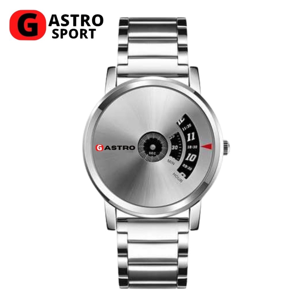 JAM TANGAN PRIA GASTRO 1260 ANALOG TANGGAL AKTIF RANTAI STAINLESS STEEL WATER RERSIST FREE BOX &amp; BATERAI