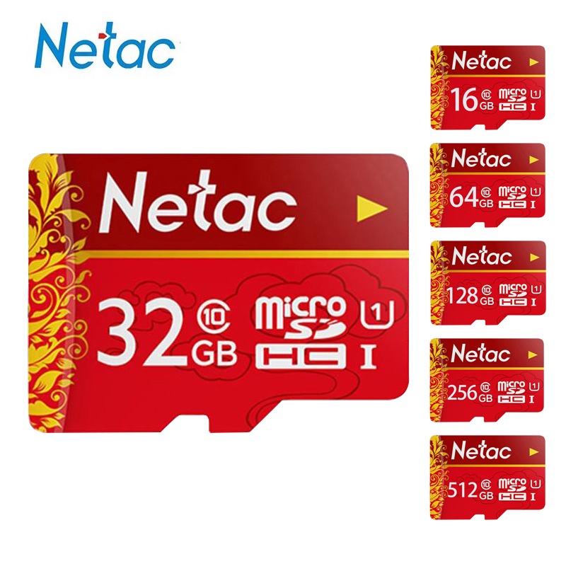 Netac Micro SD Memory Card U1 C10 512GB 256GB 128GB TF Card Monitoring Kamera Kartu Penyimpanan