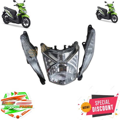 LAMPU DEPAN PLUS LAMPU SEN DEPAN HONDA BEAT FI 2013-2016 / LAMPU DEPAN PLUS SEIN DEPAN HONDA BEAT FI