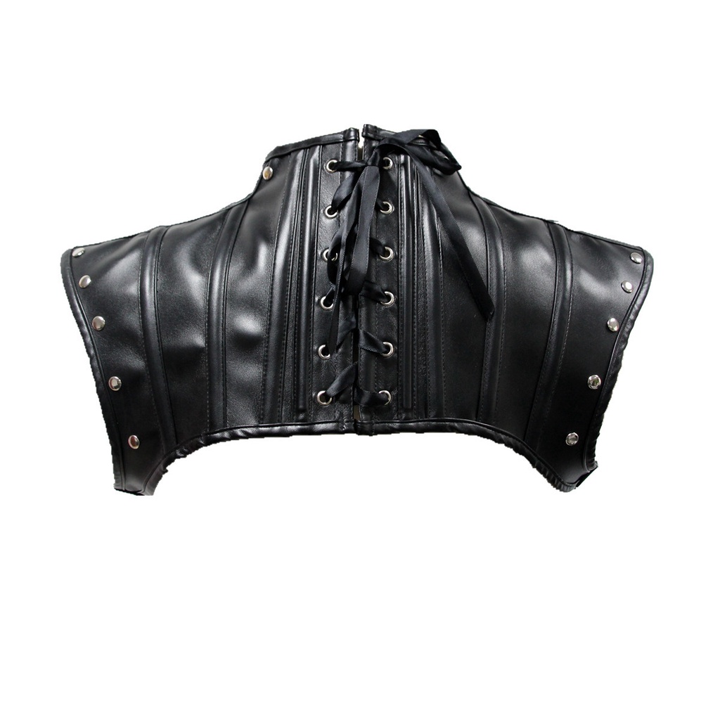 Gothic's Leather Stand Collar Plate Armor Neck Protector Costume 8530 (M/L/XL)