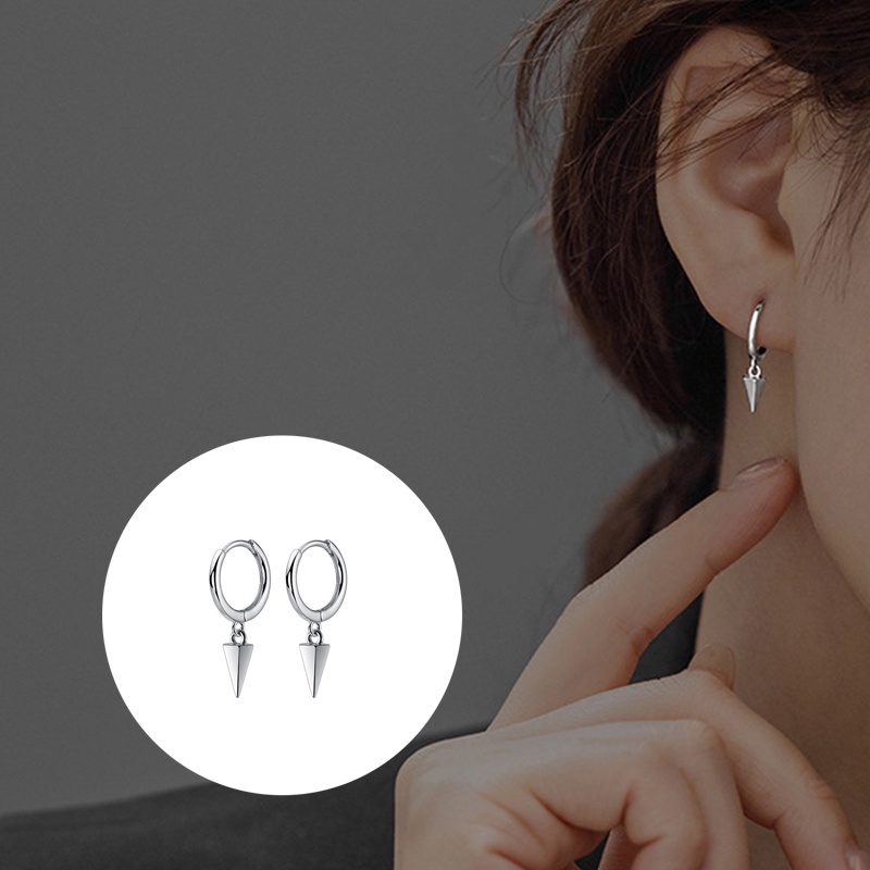 2 Pcs / set Personality Cone Earrings Men and Women Cone Punk Earrings Earrings Hip-hop Earrings