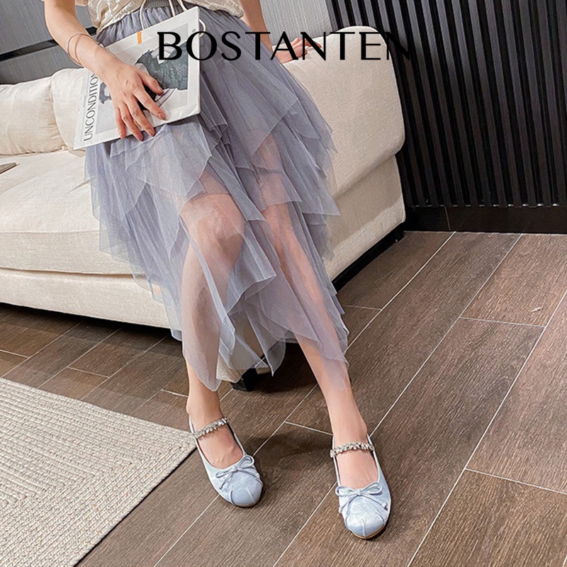 BOSTANTEN Sepatu Wanita Flatshoes Pansus Pesta Pernikahan Korea style