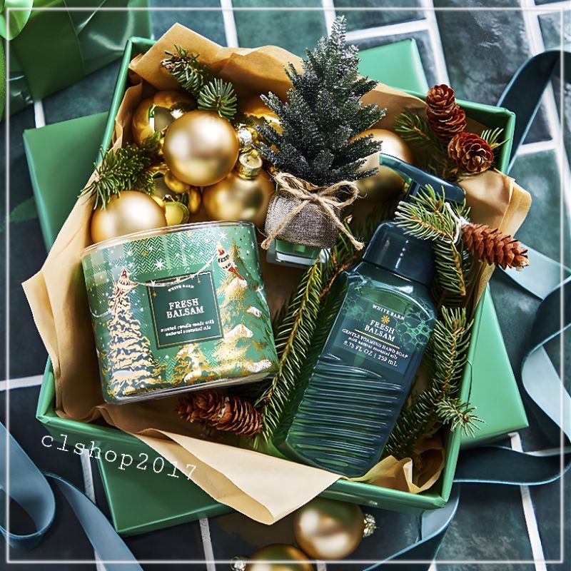 BATH &amp; BODY WORKS BBW FRESH BALSAM 3-WICK SCENTED CANDLE  411 G &amp; SINGLE 1-WICK SCENTED CANDLE 198 G LILIN WANGI 1 - 3 SUMBU PENGHARUM RUANGAN