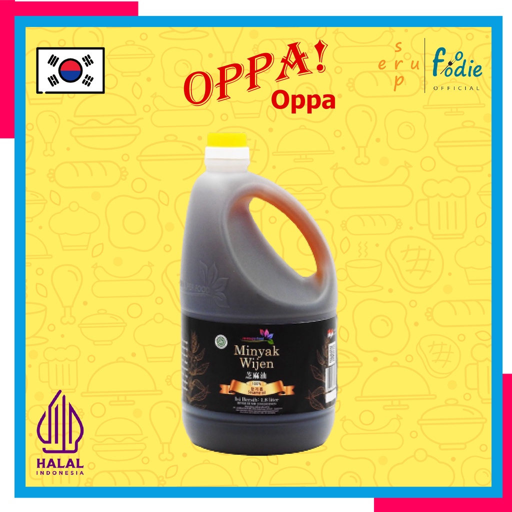 

SUPERFOODIE Minyak Perilla Korea / Sesame Oil Organik Korea / Minyak Wijen Bibimbap, Japchae, Bulgogi Korean Food Halal Perilla / Perilla Seed 1800 ML