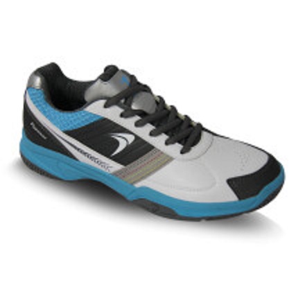 SEPATU BADMINTON FLYPOWER KALASAN 05 - DARK GREY/WHITE/TOSCA (ANAK & DEWASA)
