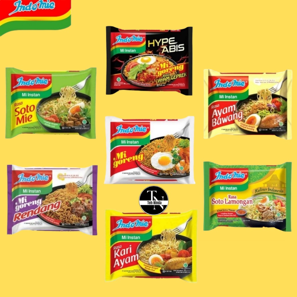 

INDOMIE Mie Instan Goreng & Kuah All Varian Soto / ayam bawang / spicy