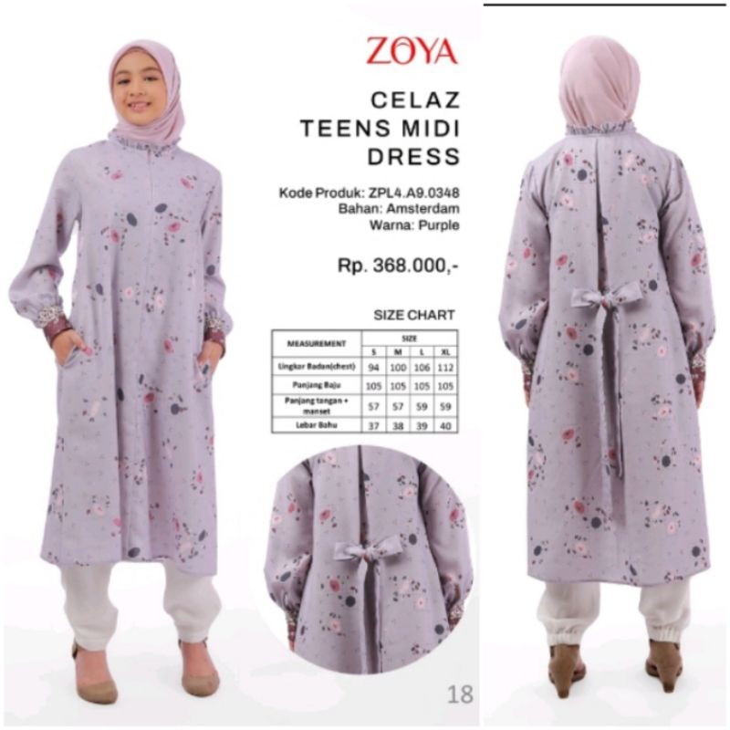 Tunik Zoya Celaz Midi Dress