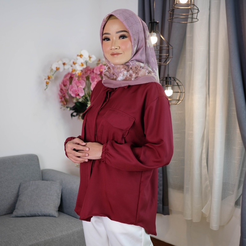 KEMEJA OVERSIZE COUPLE IBU DAN ANAK KEMEJA KHILA