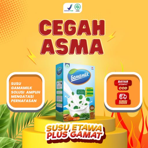 (Terbukti) Gamamilk Original Atasi Sesak Nafas, Asma, Bronkitis dan Batuk Berdahak Cocok untuk Anak &amp; Dewasa