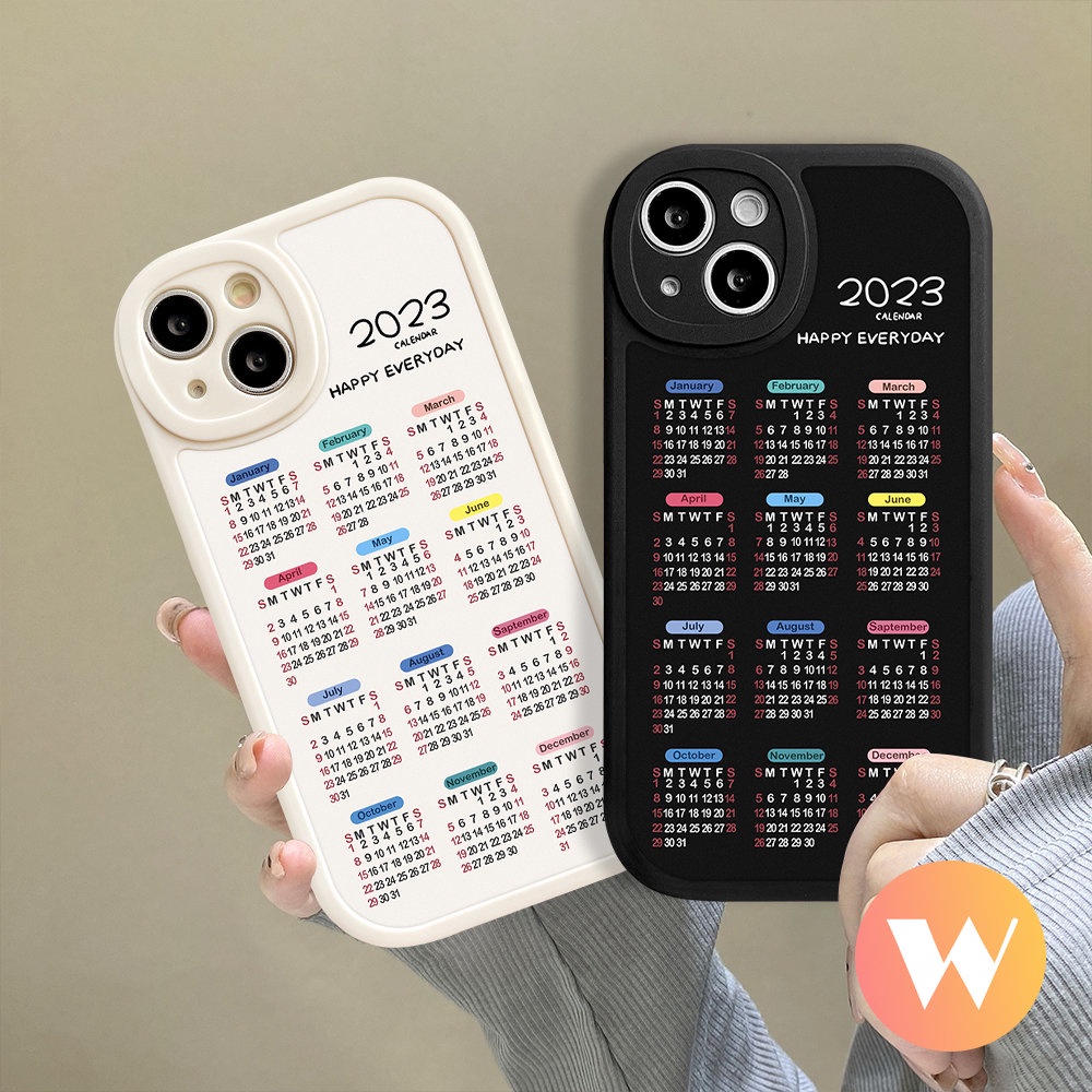 2023kalender Happy Everyday Case Realme C31 C25 C11 C25s C35 C30s C12 C30 C20 C25Y GT C17 C21Y 8i 5s 8 5 9i 6s 7i 8Pro 6i 5i 6 C21 C15 C2 C20A C3 C17 Soft Tpu Couple Cover