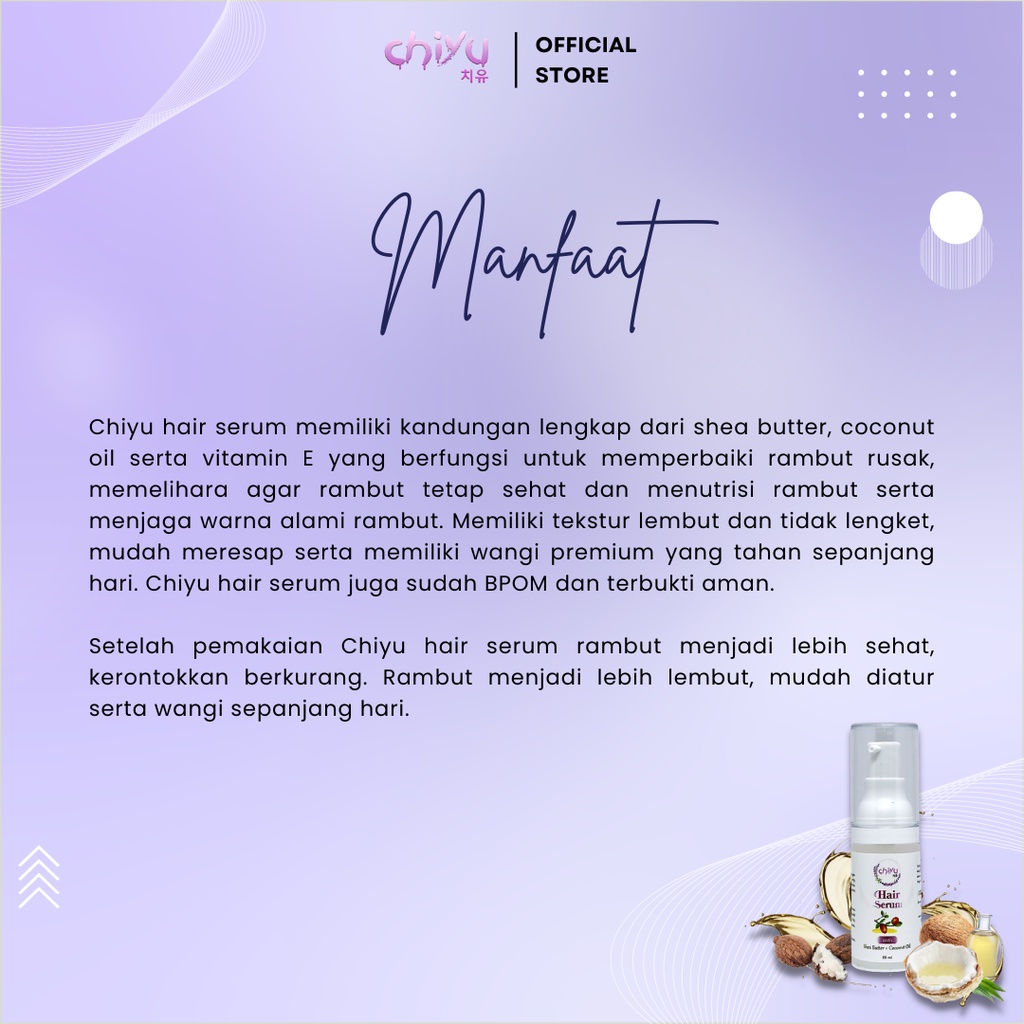 Chiyu Hair Serum Perawatan Rambut Rontok Bercabang Keratin Hair Treatment