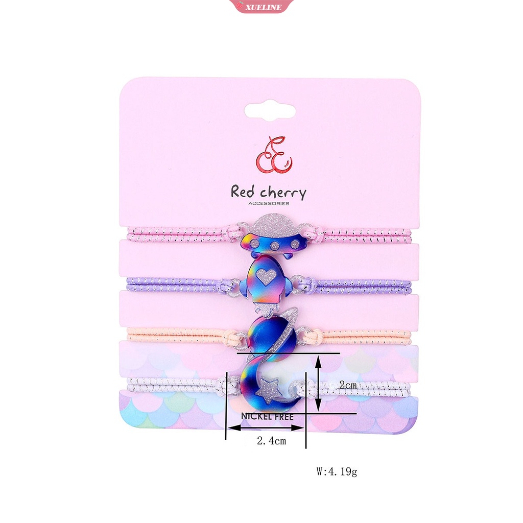 Fashion Baru Gelang Tali Elastis Biru Langit Berbintang Seri Gelang Kepala Tali Penggunaan Ganda set BFF Perhiasan Anak [ZXL]