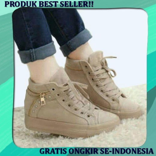 [✅Bisa Cod] Jkt6011 Wedges Import Wanita Tinggi 10Cm Wedges Wanita Import Sepatu Tinggi Korea Sepatu