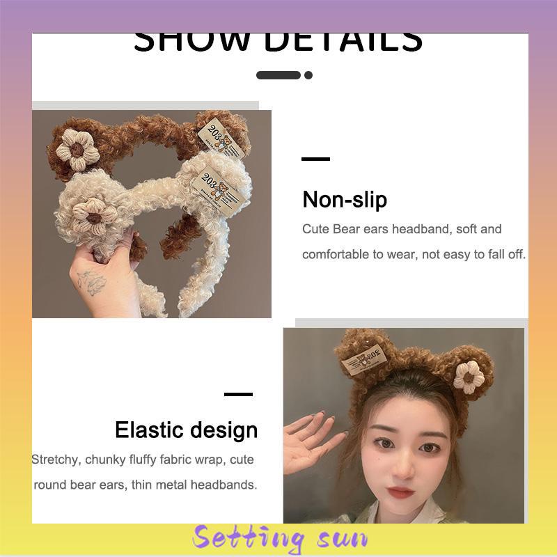 Jepit Rambut Gaya Korea Desain Telinga Beruang Yang Bentuk Untuk Wanita Aksesori Rambut TN