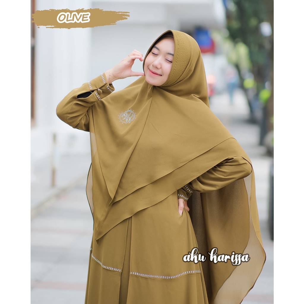 Azeera Set Syar'i Aku Karissa Original/ Gamis Set Hijab Ceruty
