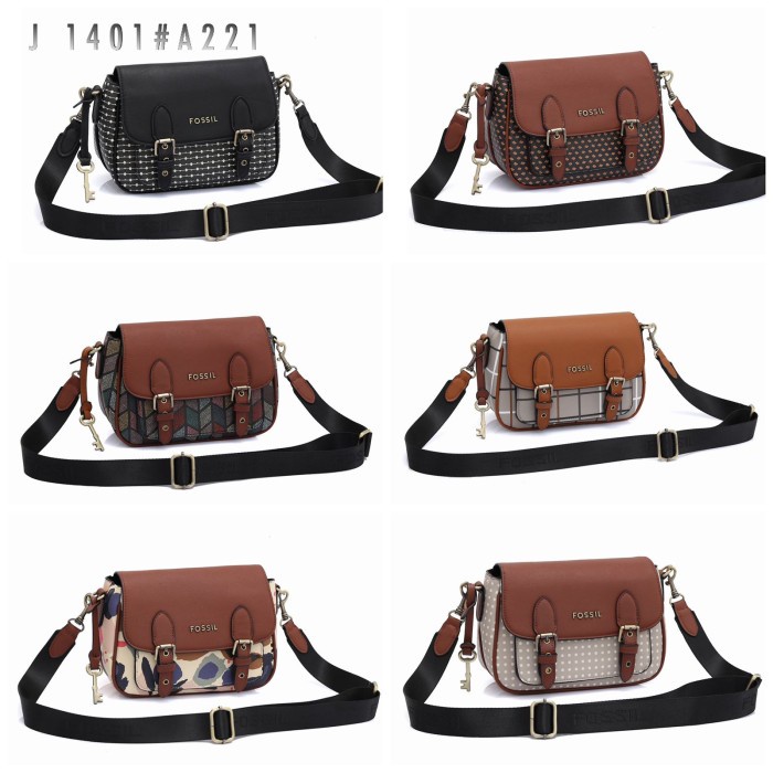 Korting Fossil Field Messenger Bag A221/Tas Selempang Wanita Import Branded