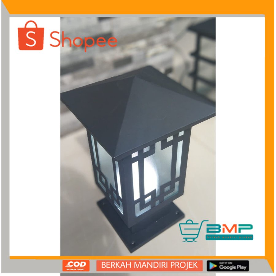Lampu  pagar taman minimalis teras outdoor - Lampu pilar pagar minimalis termurah