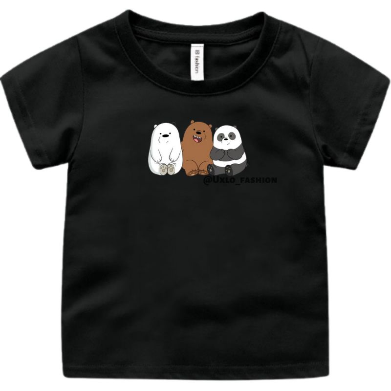 Baju Kaos Anak Perempuan Dan Laki Murah Umur 2-9Tahun Motif Kartun Bear Beruang Lucu Uxlo Fashion