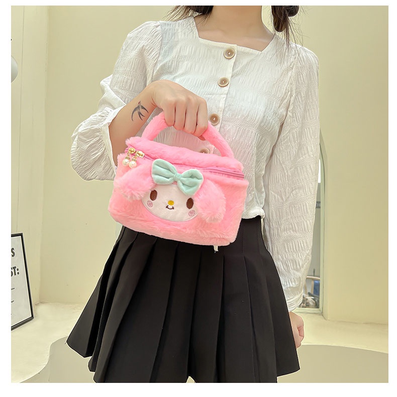 (COD) tas Kosmetik Tas Tangan Fashion Motif Kartun Karakter Hewan Anak &amp; Dewasa