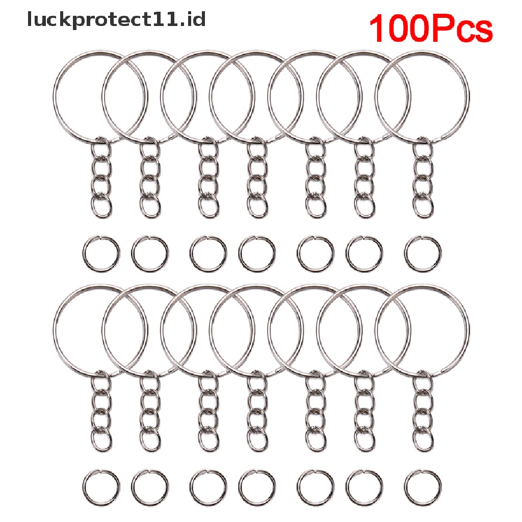 /Fashion Hot// Fashion// 100 Pcs Keyring Gantungan Kunci Split Jump Rings Bulk Ring DIY Perhiasan Key Chain Craft.