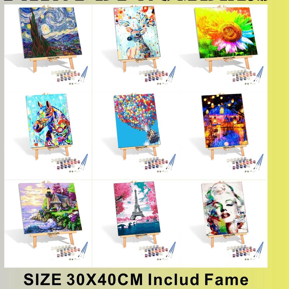 

Harga Minggu Ini Paint by Numbers Kit|Painting Kit | Paint by Number | Paint Kit 30x40cm DIY
