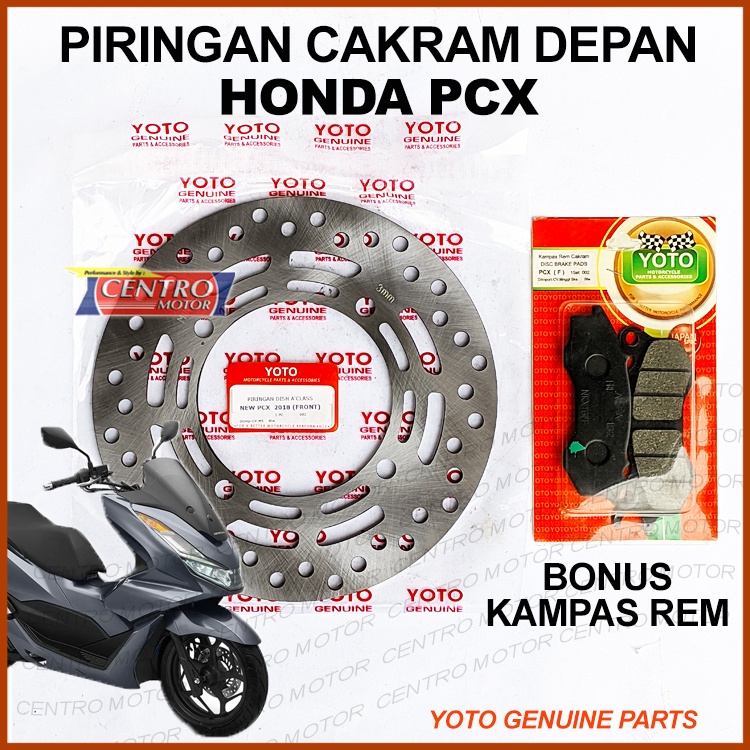PIRINGAN CAKRAM DEPAN PCX 150. BONUS KAMPAS REM. YOTO GENUINE PARTS