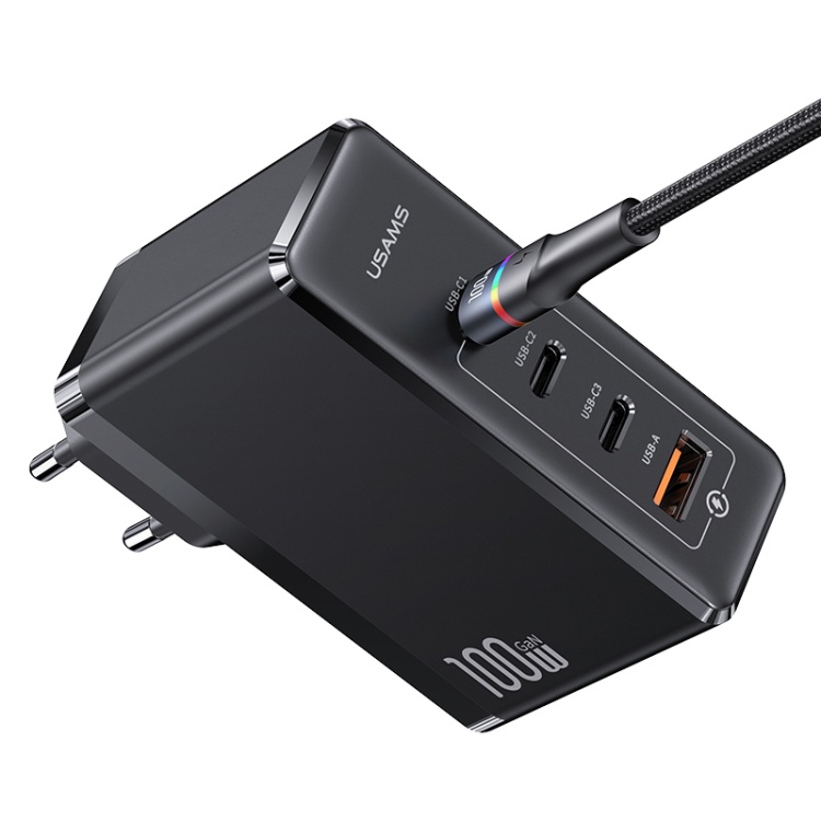 USAMS 100W 4 Ports Gan Fast Charger EU Original