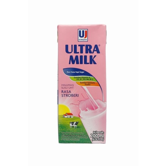 

Ultra Susu UHT Steril Slim Strawberry 200 ml