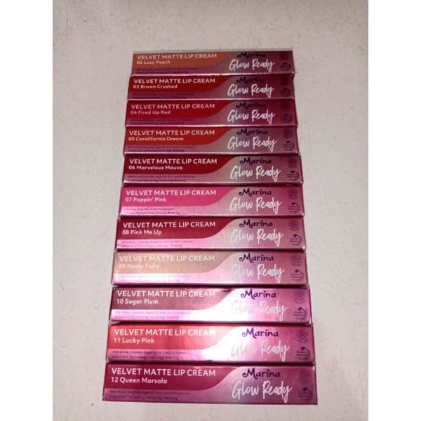 MARINA glow ready velvet matte lip cream 5ML all varian
