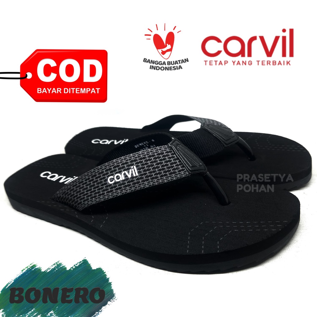 Sandal Pria Carvil Ukuran Besar 43 dan 44 Original Anti Air - Sendal Size JUMBO