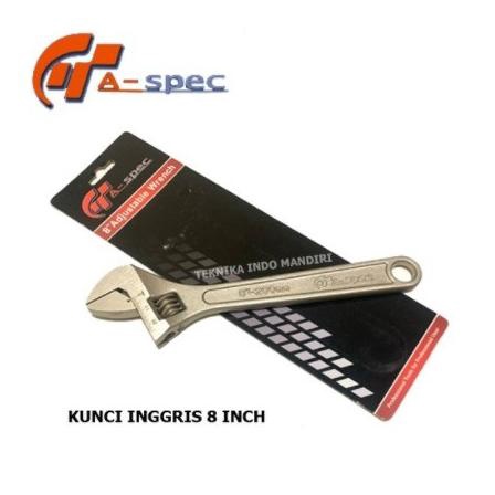 A-SPEC Adjustable Wrench 8" Kunci Inggris 8 Inch Kunci Bago AS-100122 belanjate77 Ayo Beli