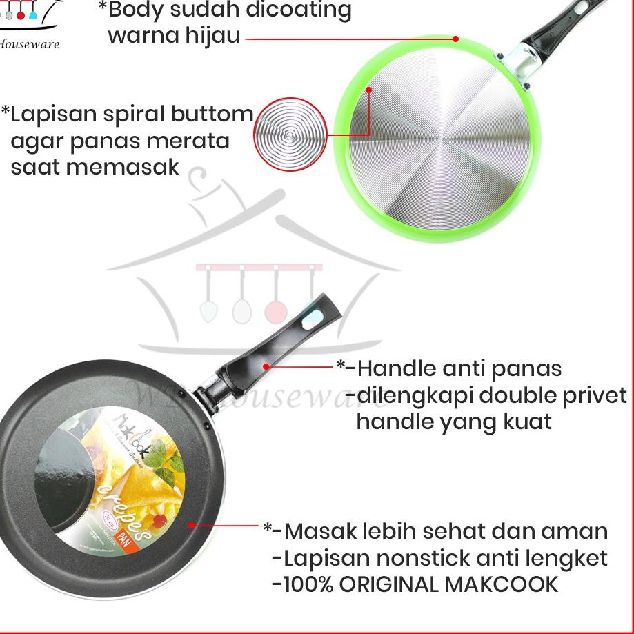 ✺✺ Wajan Teflon / Wajan Gagang / Crepes pan / crepes maker / telfon crepes MAKCOOK