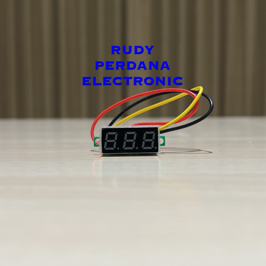 VOLTMETER DIGITAL DC LED DISPLAY 3 KABEL 0.28&quot; INCH 100V