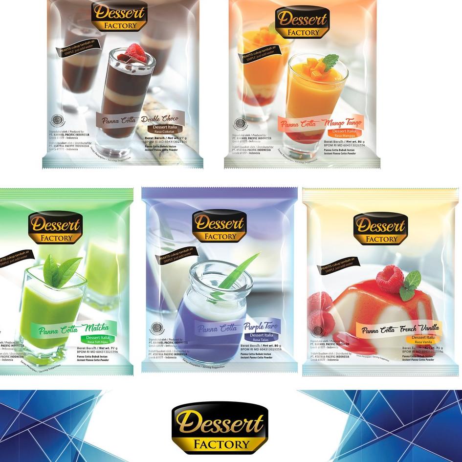 

ㅨ 5 Sachet Panna Cotta Mix 5 Rasa DESSERT FACTORY [not] Puding Pudding Agar-Agar ヸ