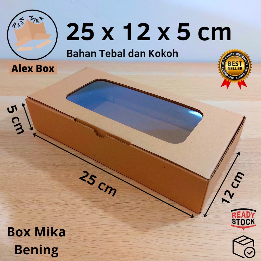 

Kardus Mika 25 x 12 x 5 cm... model diecut, untuk kue hampers dll
