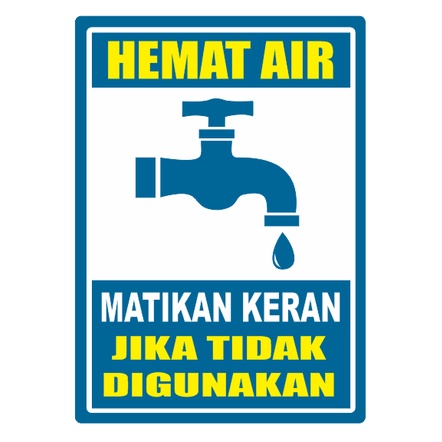 

Stiker Hemat Air Matikan Keran Waterproof