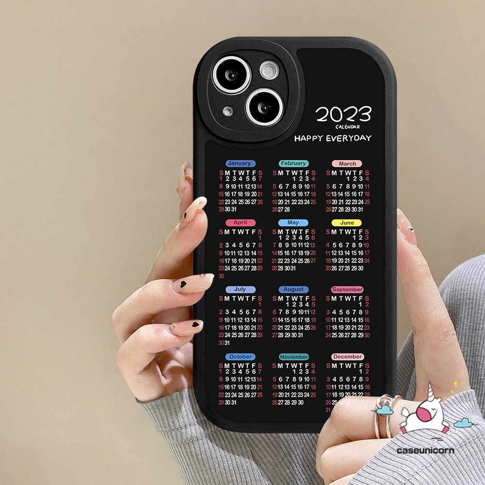 Case Kalender 2023 Untuk Realme C53 C55 C35 C12 C30 C31 C15 C21Y C25 C11 10 Pro Plus C30s C25Y C25s GT 8i 8 5 9i 8Pro 6i 5i 6s 6 7i C17 C21 C20A C3 C17 C20 Soft TPU Sarung Couple