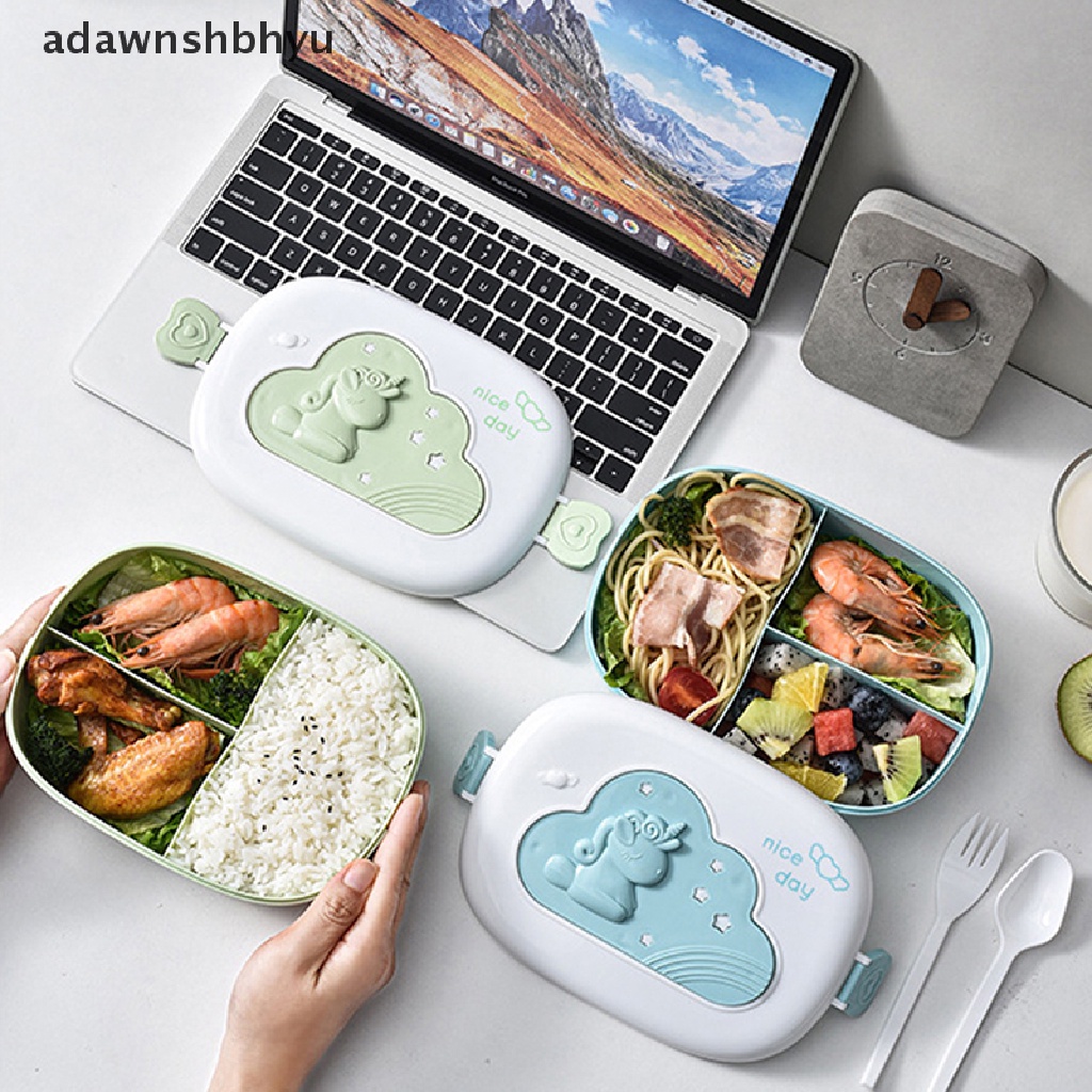 Adawnshbhyu Kotak Makan Anak Portable Dengan Kompartemen Food Container Piknik Bento Food Box ID