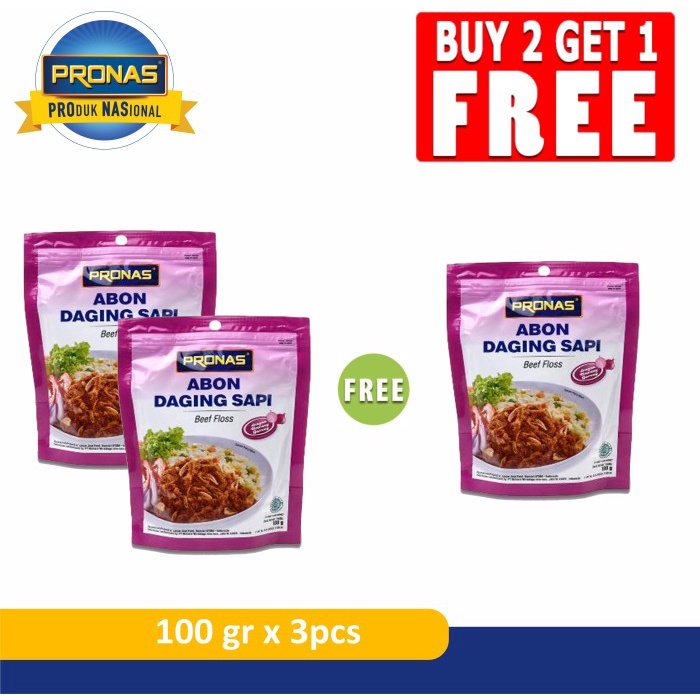 

PRONAS Abon Bawang100 gr Buy 2 Get 1
