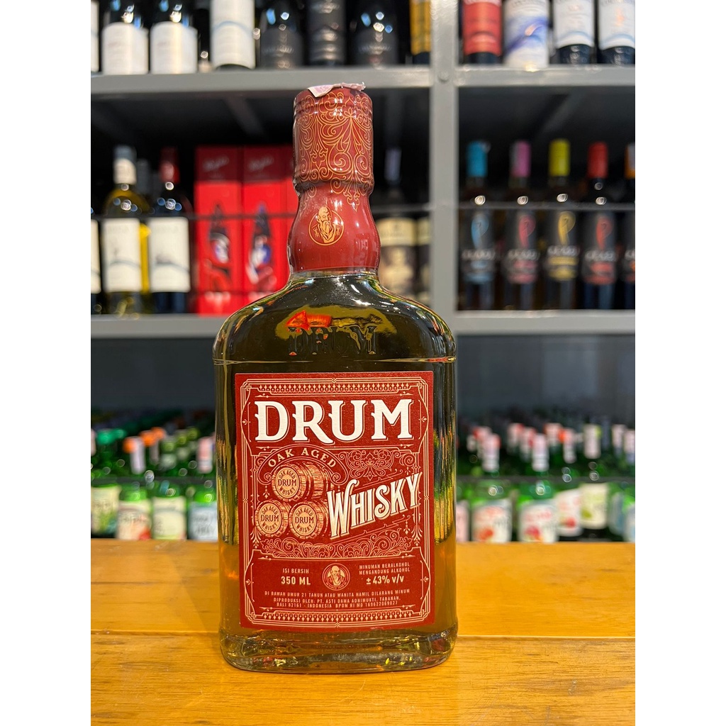 DRUM WHISKY MERAH 350 ML (DRUM WHISKY / WHISKEY RED LABEL 350 ML )