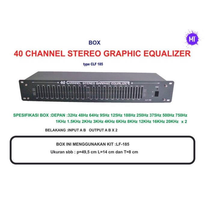 Box 40 Channel Stereo Graphic Equalizer ,.