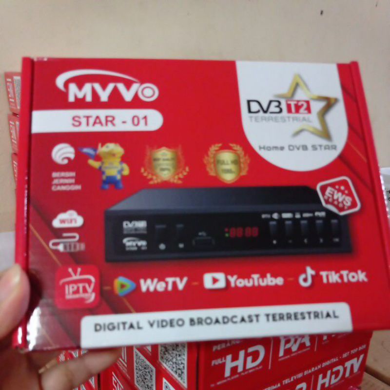 Set top box / STB WELHOME HD / MYVO DVB-T2 Tv Digital Receiver Bisa Youtube / Dongle Wifi